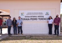 Inauguração do Escola Estadual Indígena Tuxaua Pedro Terêncio. Imagem: Secom - RR