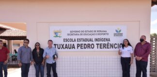 Inauguração do Escola Estadual Indígena Tuxaua Pedro Terêncio. Imagem: Secom - RR