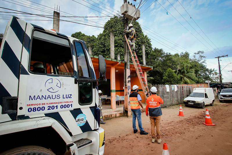 "Ilumina Manaus Rural" Iluminação de LED comunidades rural Manaus Marcos Rotta SEMINF