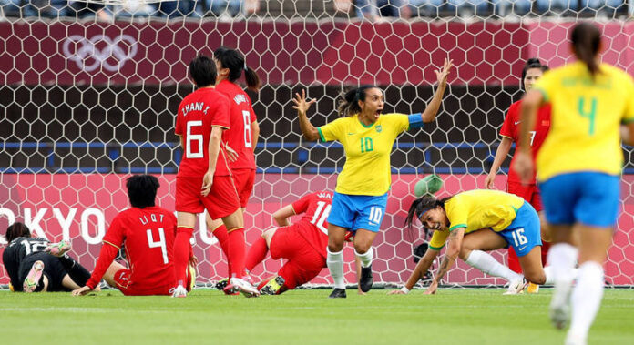 Olimpíadas Brasil China Futebol Feminino