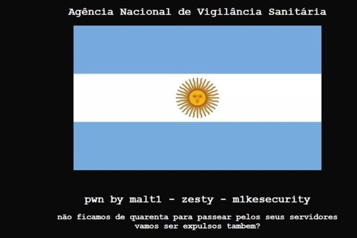 Anvisa Ataque virtual Argentina