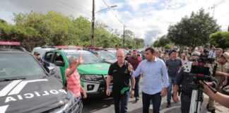 Governador Wilson Lima entrega 48 novas viaturas para as Polícias Militar e Civil. Foto: Divulgação Secom