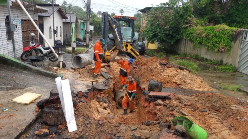 Prefeitura De Manaus Realiza Obra Emergencial Em Rede De Drenagem No